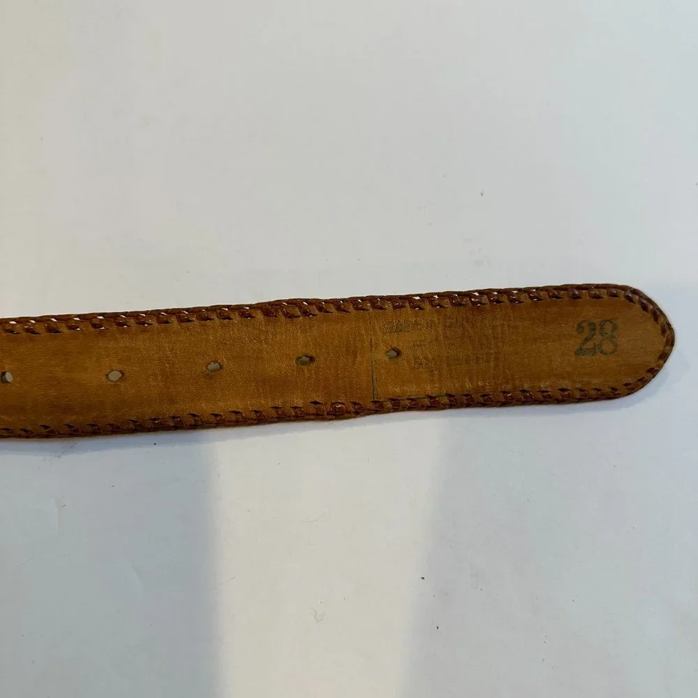 Guatemala Belt Leather Art Embossed Artisan Embroidery People Handcraft Size 28